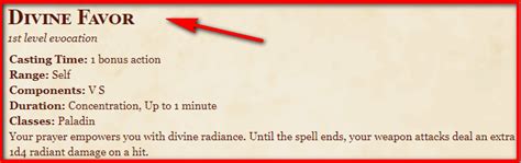d&d divine favor